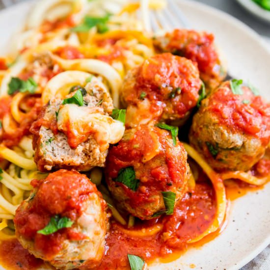 Stuffed Turkey Zucchini Meatballs