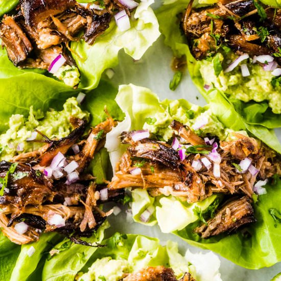 Carnitas Tacos Lettuce Wraps