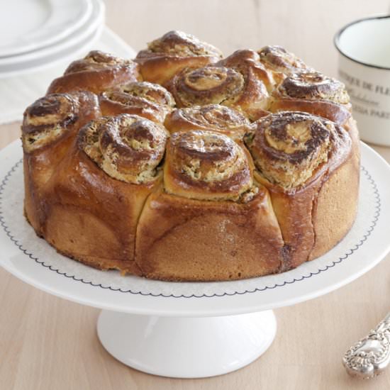 Tahini Babka Cake with Date Syrup