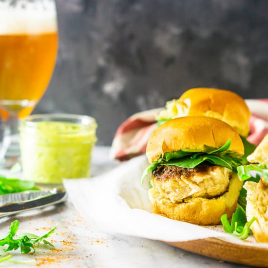 Crab Cake Sliders With Basil Aioli