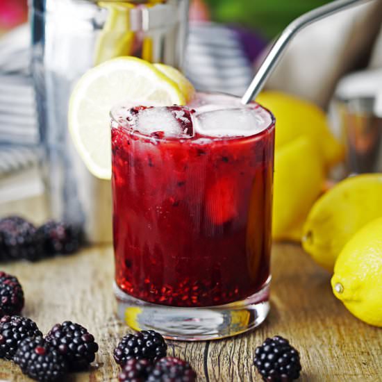 Blackberry Lemon Smash Cocktail