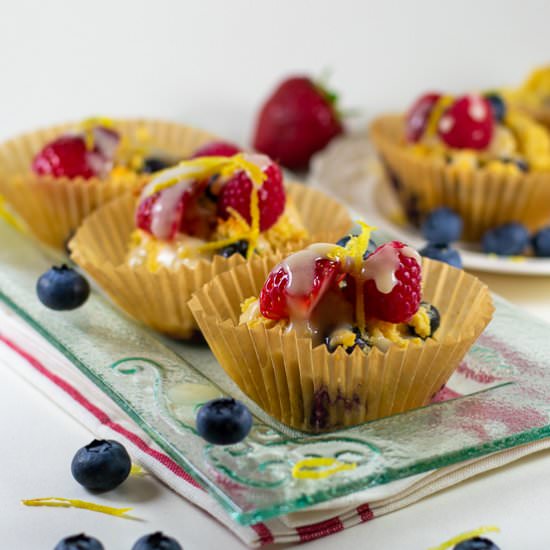 Blueberry Lemon Almond Muffins
