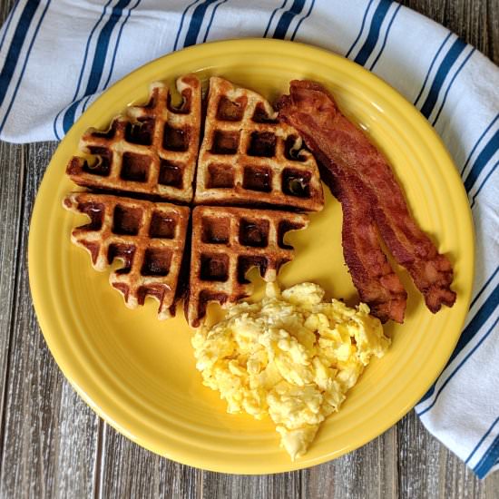 Easy Banana Bread Waffles