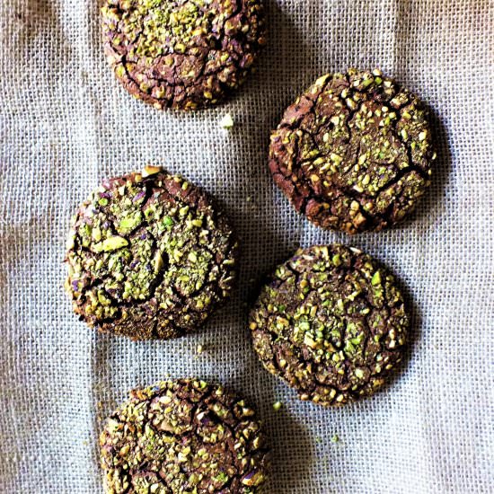 Chcolate and Pistachio Cookies