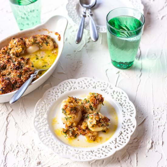 Scallop Gratin