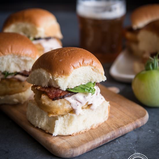 Beer Battered Fried Green Tomato BLT