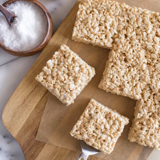 Salted Caramel Rice Krispie Treats