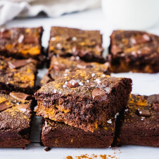 Healthy Pumpkin Brownies