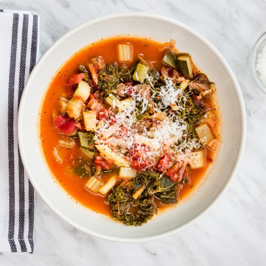 Beefy Minestrone Soup
