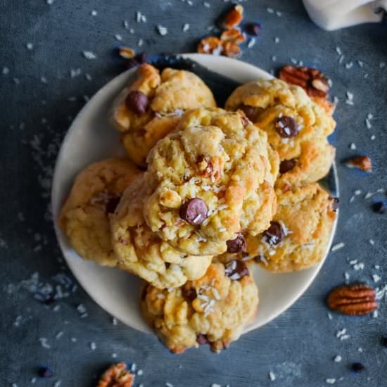 Chewy Coconut Chocolate Chip Cookie