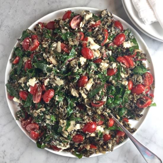 Greens with Creamy Mozzarella