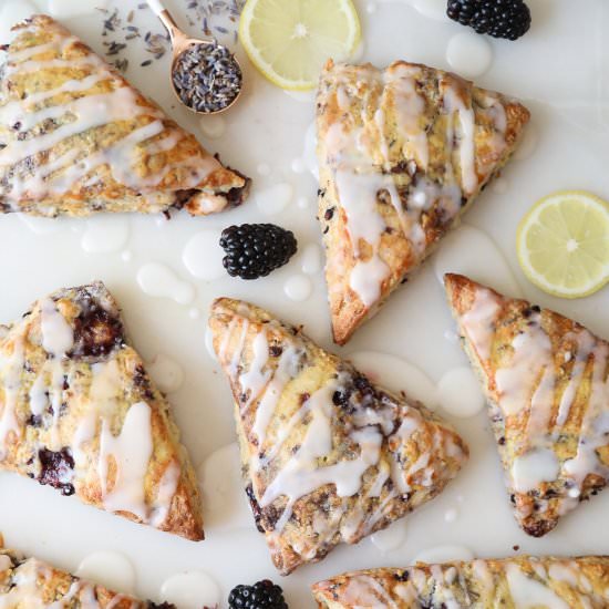 Blackberry Lavender Lemon Scones