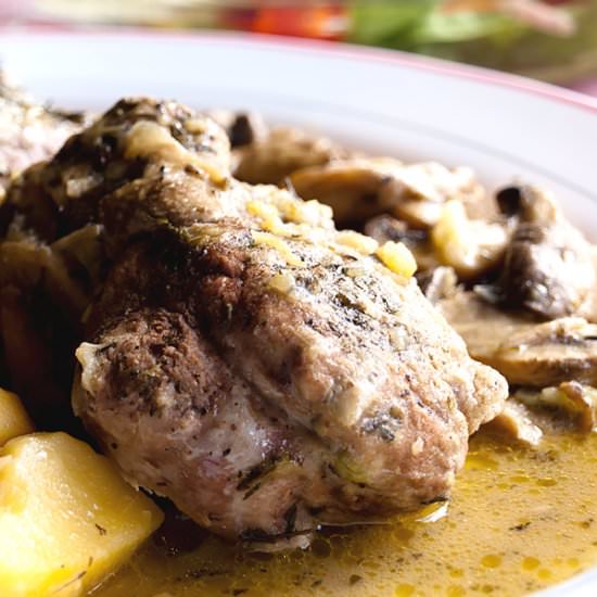 Pork Fillet with mushrooms and pota