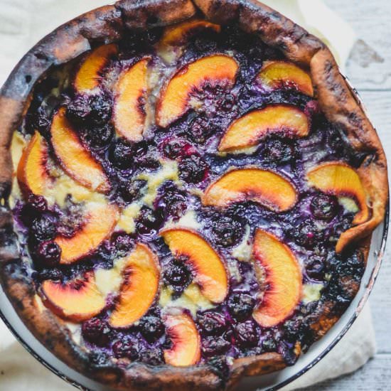 Peach & Blueberry Clafoutis
