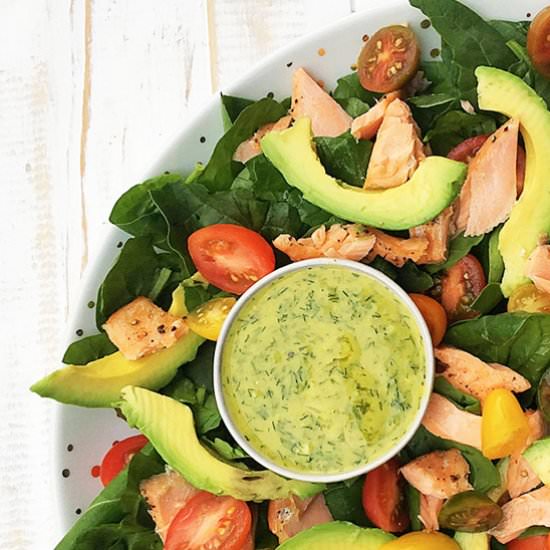 Salmon Salad with Dill Sauce