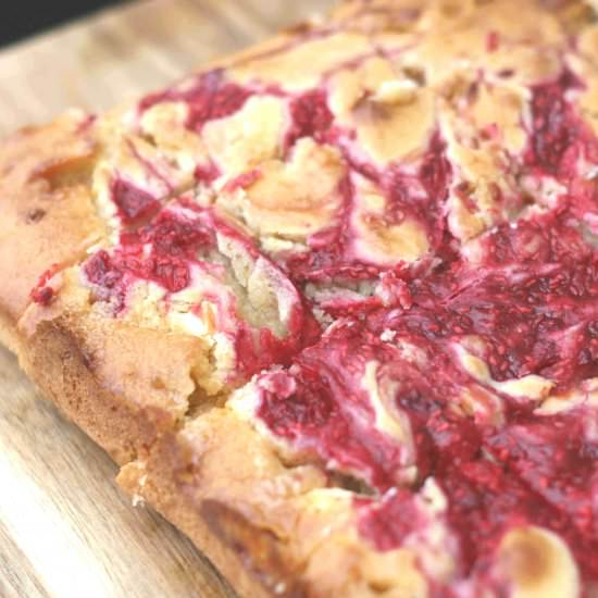 Raspberry blondies