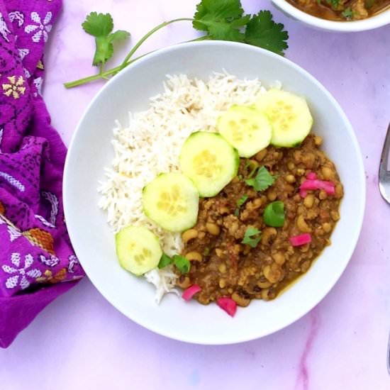Black Eyed Peas with Ground Chicken