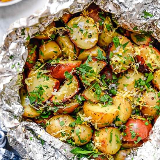 Lemon-Parsley Potato Foil Packets