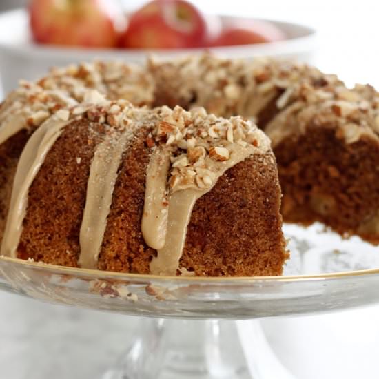 Apple Cake with Brown Sugar Glaze