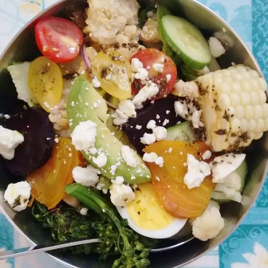 Tempeh Veggies Grain Salad Bowl