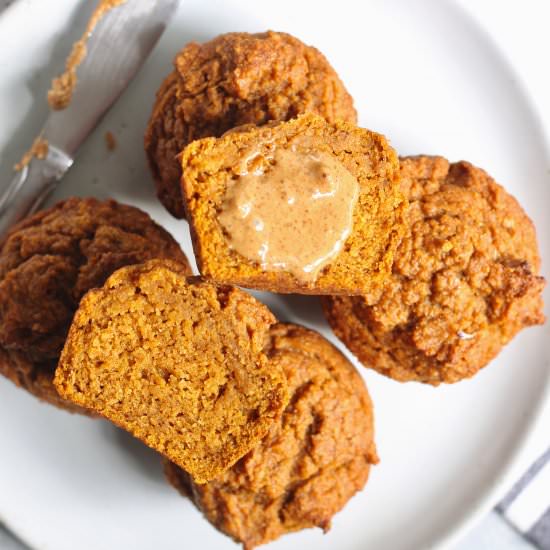 Fluffy Vegan Pumkin Muffins