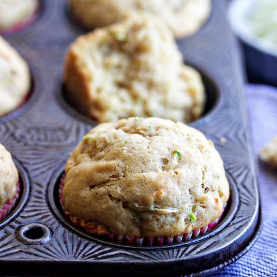 One Bowl Zucchini Muffins