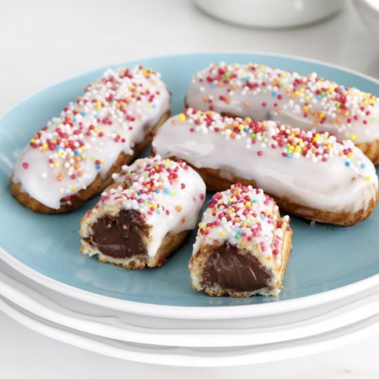 Chocolate Eclairs with Sprinkles