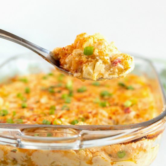Green Chile Cheesy Potato Casserole