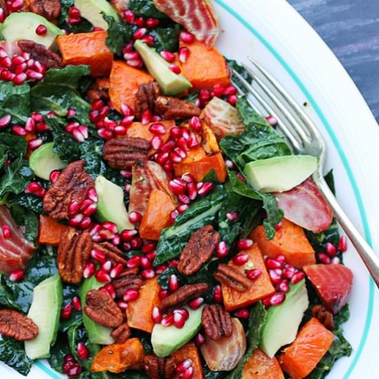 Raw and Roasted Green Salad