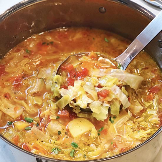 Vegetable soup with Cabbage