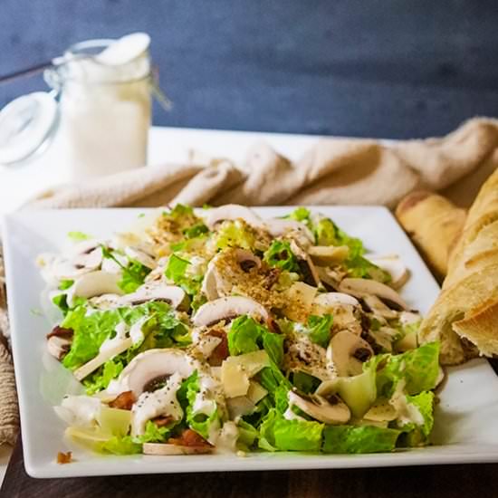 Caesar Salad & Crispy Breadcrumbs
