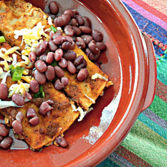 Enchiladas and Beans