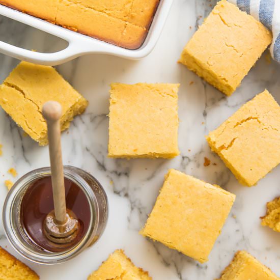 Gluten Free Cornbread with Honey