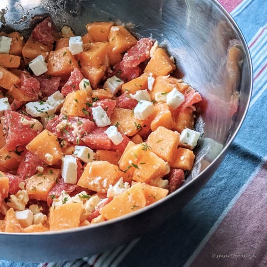 Melon, feta & thyme summer salad
