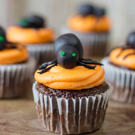 Spider Cupcakes for Halloween