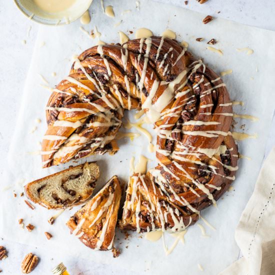 Maple Pecan Bread Wreath