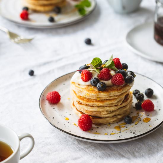 Whole Wheat Vegan Pancakes
