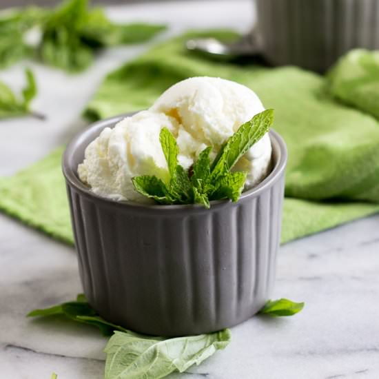 Basil Mint Coconut Ice Cream