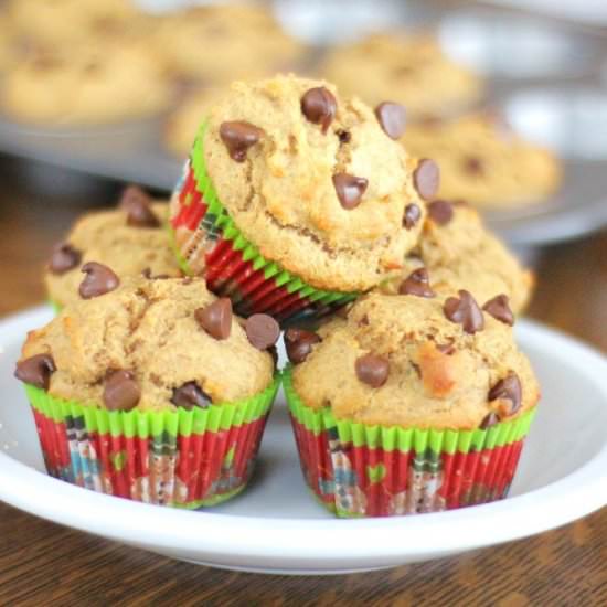 Whole Wheat PB Muffins