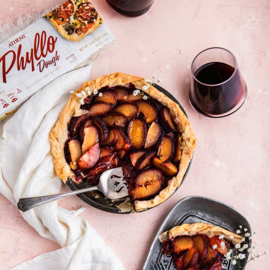 Vegan Cardamom Plum Pie