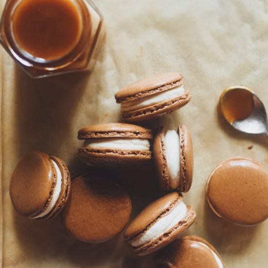 Coffee Caramel Macarons
