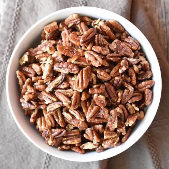 Oven-Roasted Maple Pecans