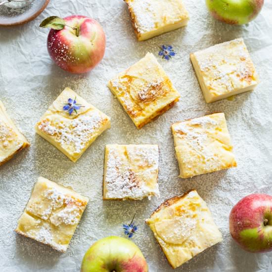 Apple Custard Bars