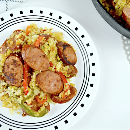 LOW CARB KEILBASA CAULIFLOWER RICE