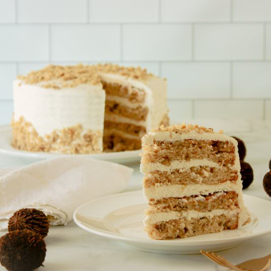 Banana Black Walnut Cake