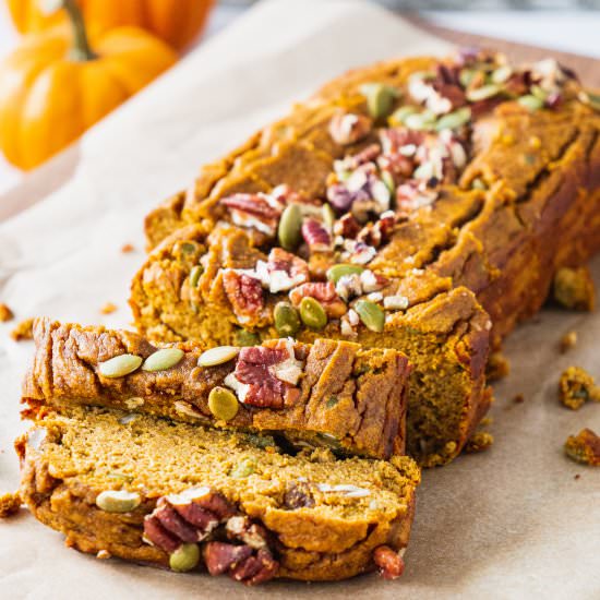 Paleo Gluten Free Pumpkin Bread