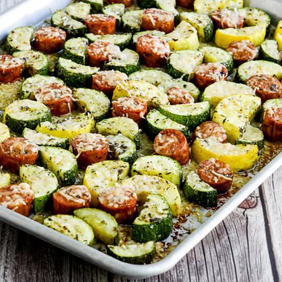 Zucchini and Sausage Sheet Pan Meal