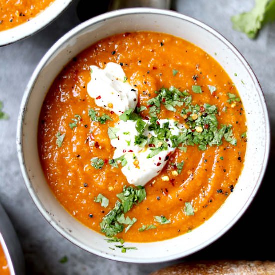 Spiced Carrot & Lentil Soup