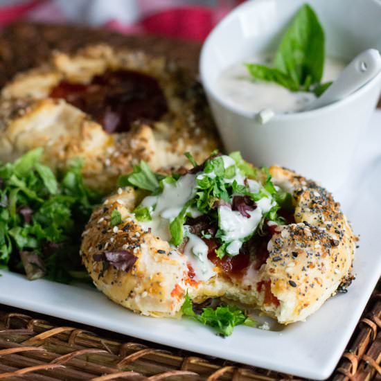 BLT Galettes with Basil Mayo
