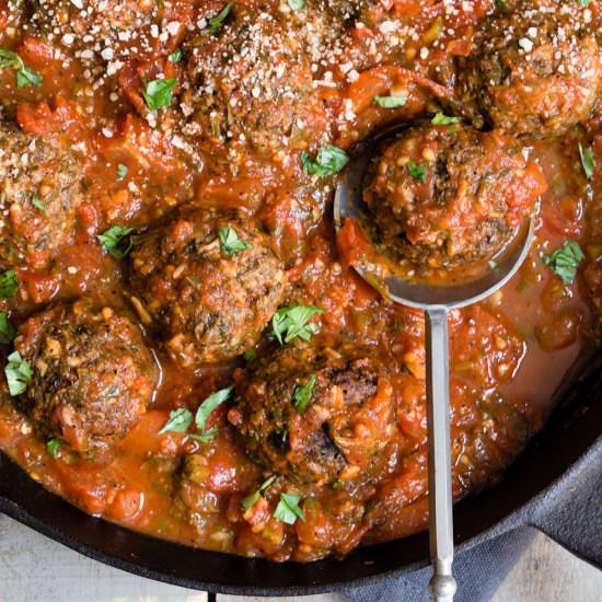 Mushroom meatballs in chermoula
